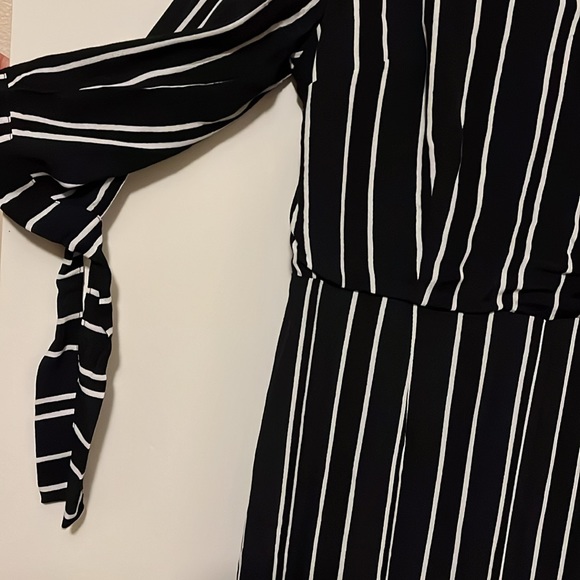 Black and White Pin Stripe Romper by wild fable - Picture 2 of 5